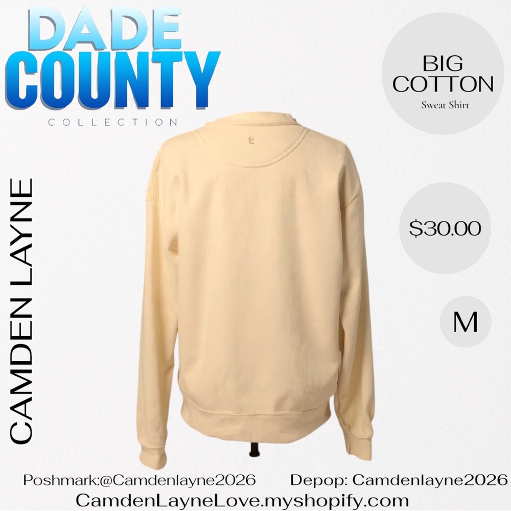Big Cotton Salty Dog Yellow Sweatshirt - Picture 5 of 5
